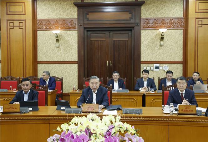 Tổng Bí thư Tô Lâm phát biểu chỉ đạo. Ảnh: Thống Nhất – TTXVN