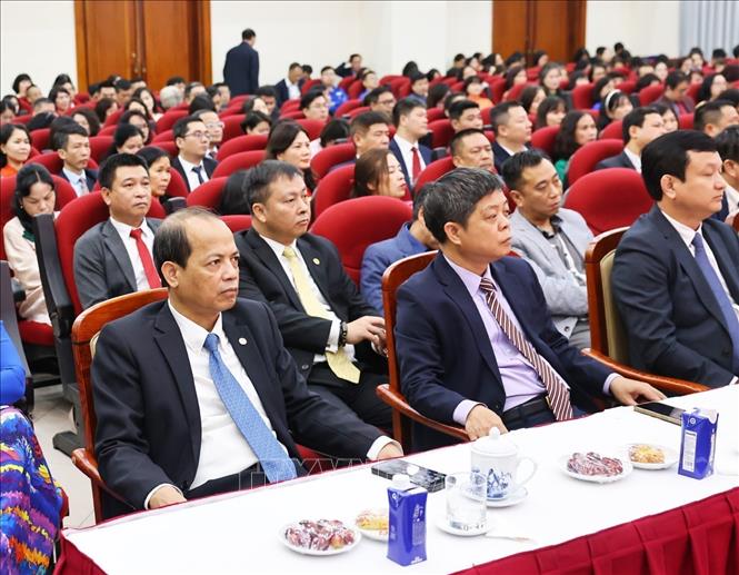 Cán bộ, phóng viên, biên tập viên của Thông tấn xã Việt Nam tham dự sự kiện. Ảnh: Minh Đức – TTXVN