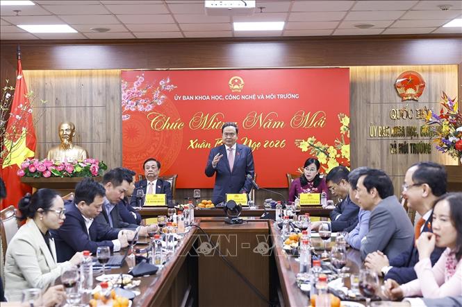 Chủ tịch Quốc hội Trần Thanh Mẫn phát biểu. Ảnh: Doãn Tấn - TTXVN