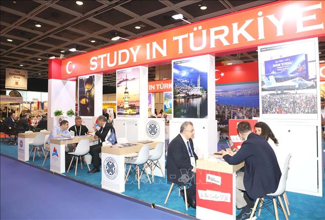 Khu trưng bày của Thổ Nhĩ Kỳ tại sự kiện. Ảnh: Xuân Vịnh-Phóng viên TTXVN tại Hong Kong (Trung Quốc). 