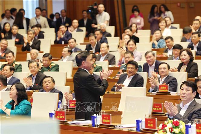 Thường trực Ban Bí thư Trần Cẩm Tú dự hội nghị. Ảnh: Phương Hoa - TTXVN