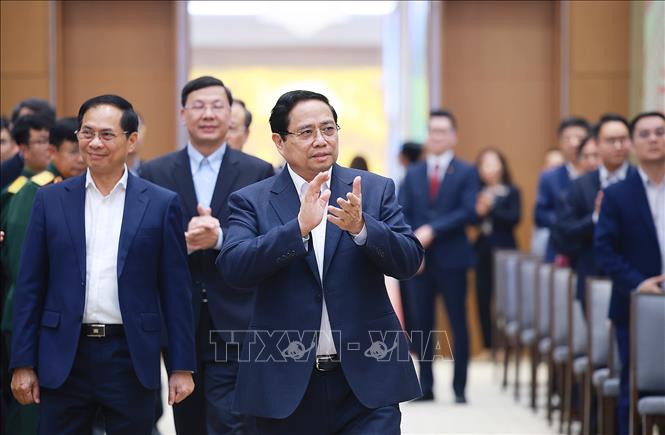 Thủ tướng Phạm Minh Chính chủ trì phiên họp lần thứ nhất - năm 2026 của BCĐ về phát triển khoa học, công nghệ, đổi mới sáng tạo, chuyển đổi số và Đề án 06. Ảnh: Dương Giang-TTXVN
