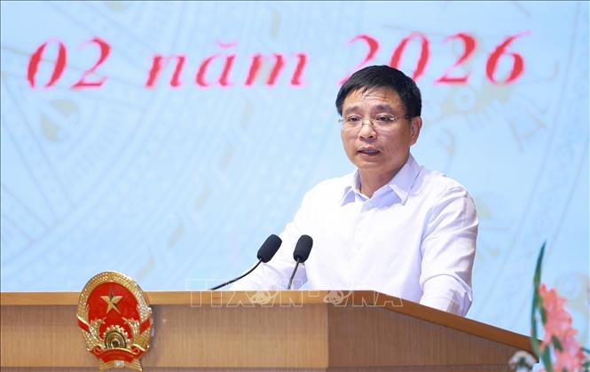 Bộ trưởng Bộ Tài chính Nguyễn Văn Thắng phát biểu. Ảnh: Dương Giang-TTXVN 
