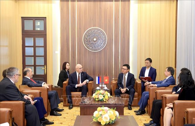 Quang cảnh buổi tiếp đón. Ảnh: Tuấn Anh - TTXVN