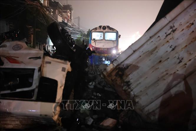 Hiện trường vụ tai nạn. Ảnh: Phạm Kiên - TTXVN