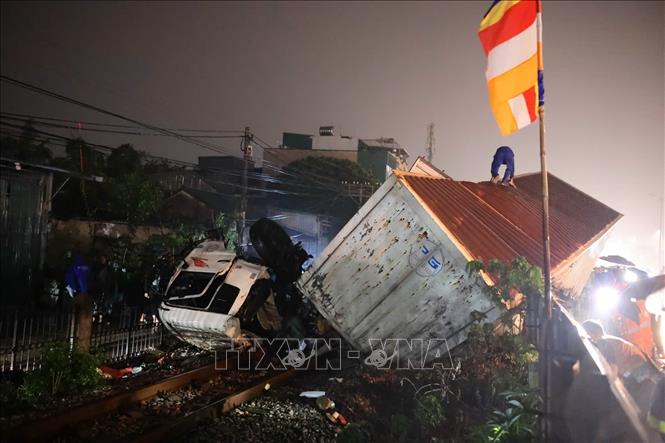 Hiện trường vụ tai nạn. Ảnh: Phạm Kiên - TTXVN