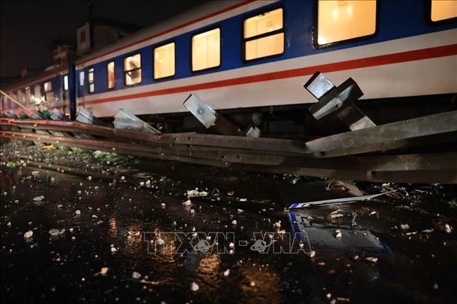 Hiện trường vụ tai nạn. Ảnh: Phạm Tuấn Anh - TTXVN