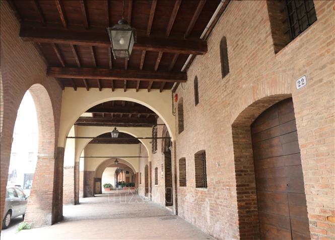 Muôn vẻ mái vòm tại Bologna. Ảnh: Dương Hoa - PV TTXVN tại Italy