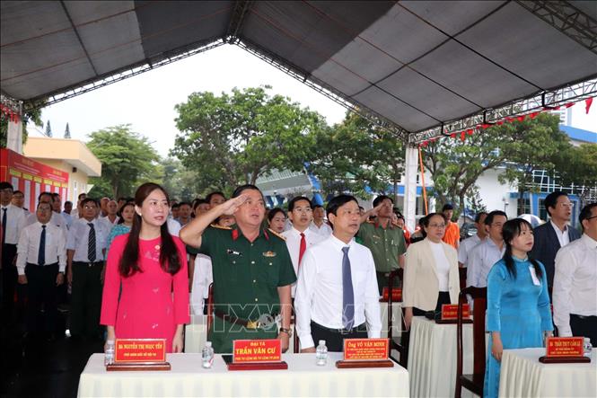 Lễ khai mạc tại Khu vực bổ phiếu số 4 (Sân bay Vũng Tàu). Ảnh Huỳnh Ngọc Sơn-TTXVN