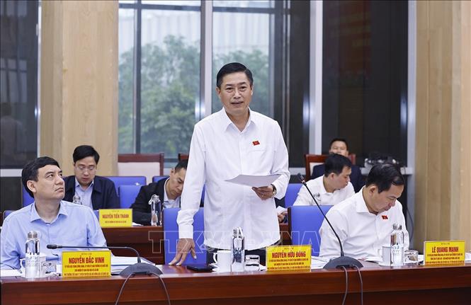 Chủ nhiệm Ủy ban Công tác đại biểu của Quốc hội Nguyễn Hữu Đông, Uỷ viên Hội đồng Bầu cử quốc gia phát biểu. Ảnh: Doãn Tấn - TTXVN