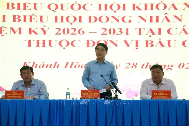 Ông Nghiêm Xuân Thành, Bí thư Tỉnh ủy Khánh Hòa phát biểu. Ảnh: Xuân Triệu - TTXVN