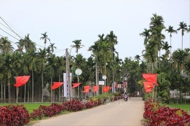 Đường làng ngõ xóm xanh sạch đẹp ở Mộ Đức, quê hương của Đồng chí Phạm Văn Đồng . Ảnh: Đinh Hương - TTXVN