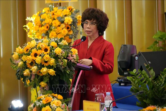 Bà Thái Hương, Chủ tịch Hội đồng chiến lược Tập đoàn TH nêu nguyên nhân vướng mắc khi đầu tư tại tỉnh Lâm Đồng. Ảnh: Chu Quốc Hùng - TTXVN