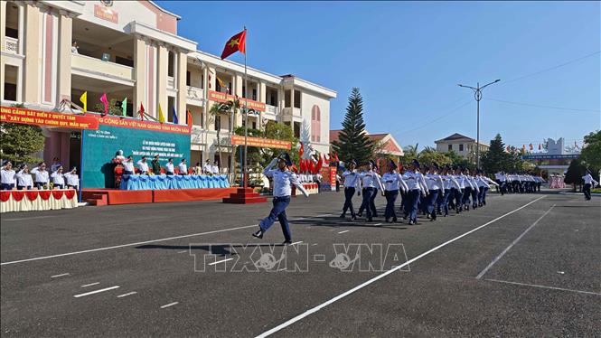Lễ ra quân huấn luyện năm 2026 tại Bộ Tư lệnh Vùng Cảnh sát biển 2. Ảnh: Đoàn Hữu Trung - TTXVN