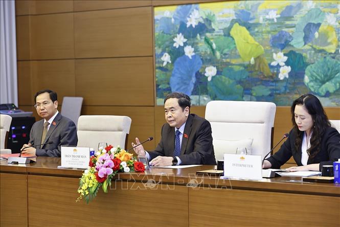 Chủ tịch Quốc hội Trần Thanh Mẫn phát biểu. Ảnh: Doãn Tấn - TTXVN 