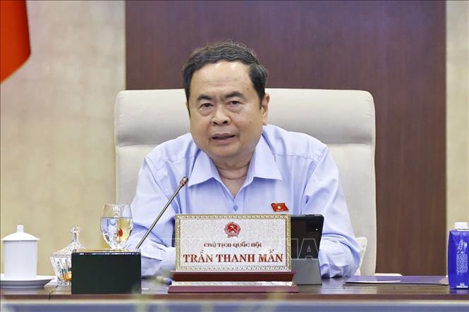 Chủ tịch Quốc hội Trần Thanh Mẫn phát biểu. Ảnh: Doãn Tấn - TTXVN
