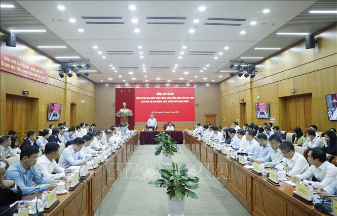 Tổng Bí thư Tô Lâm phát biểu. Ảnh: Thống Nhất – TTXVN