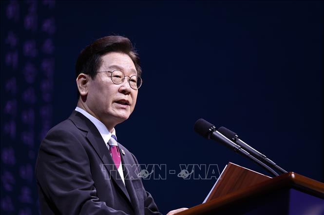 Tổng thống Hàn Quốc Lee Jae Myung phát biểu tại thủ đô Seoul. Ảnh: Yonhap/TTXVN