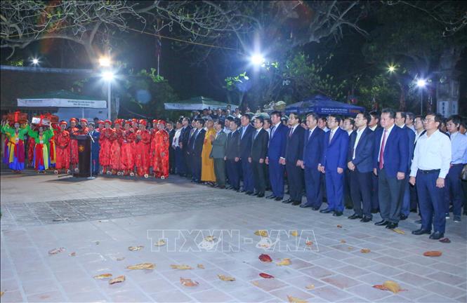 Các đại biểu dự Lễ khai ấn. Ảnh: Công Luật - TTXVN