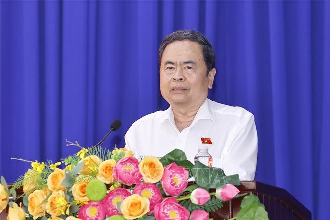 Chủ tịch Quốc hội Trần Thanh Mẫn phát biểu. Ảnh: Doãn Tấn - TTXVN