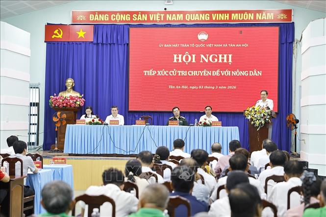 Chủ tịch Quốc hội Trần Thanh Mẫn phát biểu. Ảnh: Doãn Tấn - TTXVN