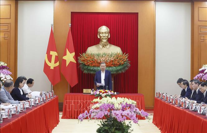 Tổng Bí thư Tô Lâm phát biểu. Ảnh: Thống Nhất – TTXVN