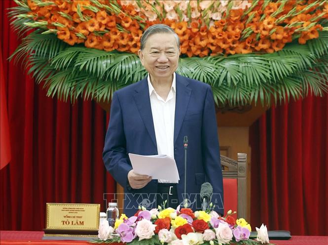 Tổng Bí thư Tô Lâm phát biểu. Ảnh: Thống Nhất – TTXVN