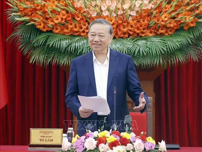 Tổng Bí thư Tô Lâm phát biểu. Ảnh: Thống Nhất – TTXVN