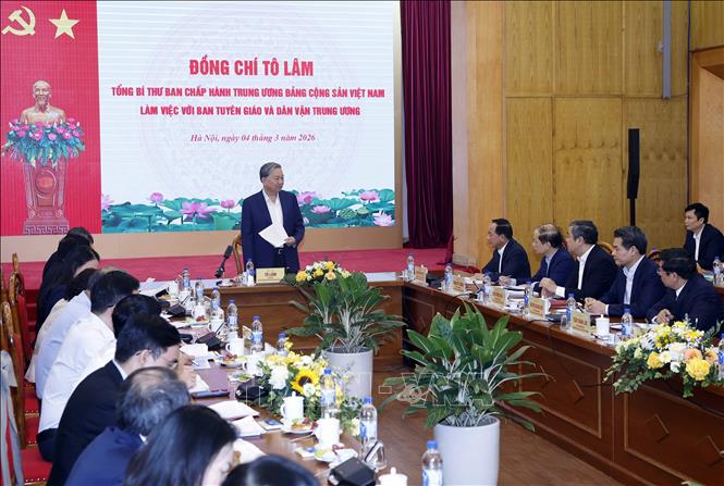 Tổng Bí thư Tô Lâm phát biểu chỉ đạo. Ảnh: Thống Nhất – TTXVN