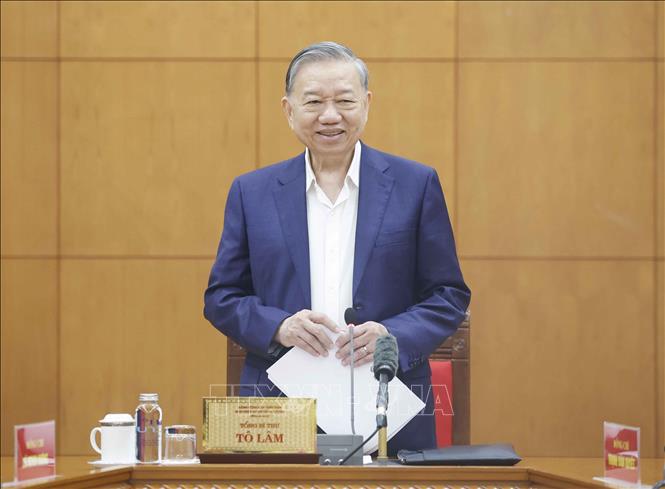 Tổng Bí thư Tô Lâm phát biểu. Ảnh: Thống Nhất – TTXVN
