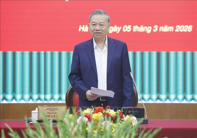 Tổng Bí thư Tô Lâm phát biểu. Ảnh: Thống Nhất – TTXVN