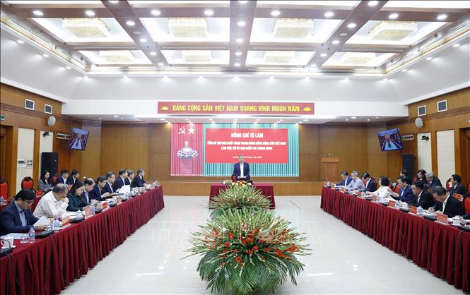 Tổng Bí thư Tô Lâm làm việc với Uỷ ban Kiểm tra Trung ương. Ảnh: Thống Nhất – TTXVN