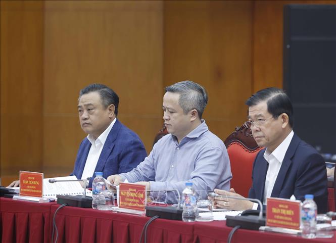 Các đại biểu tham dự buổi làm việc. Ảnh: Thống Nhất – TTXVN