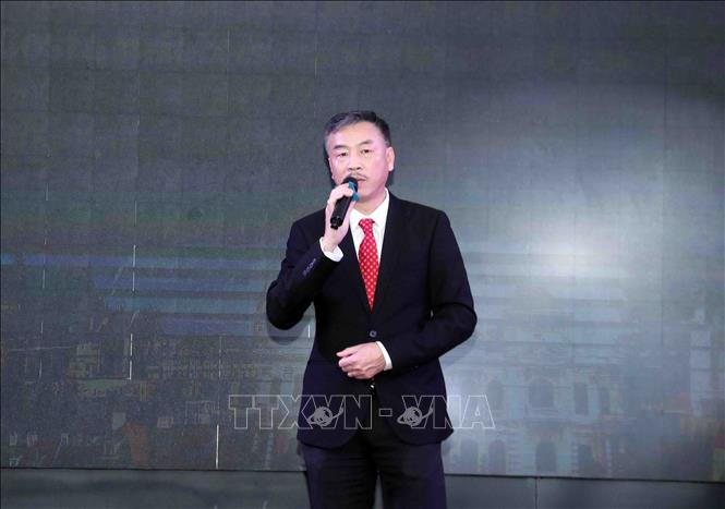 Đại sứ Việt Nam tại Cộng hòa Séc Dương Hoài Nam phát biểu chúc mừng. Ảnh: Xuân Khu-TTXVN