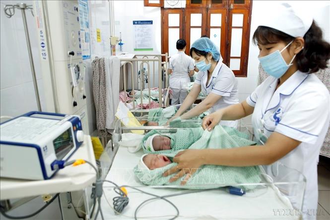 Tập thể nữ Bệnh viện Phụ sản Hà Nội được trao Giải thưởng Phụ nữ Việt Nam năm 2019 của Quỹ Giải thưởng Tài năng nữ Việt Nam. Đây là đơn vị có tỷ lệ lao động nữ chiếm 77%. Ảnh: Dương Ngọc - TTXVN