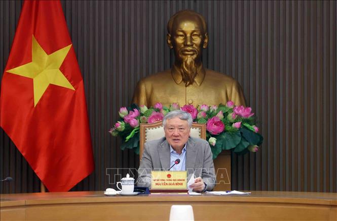 Phó Thủ tướng Thường trực Chính phủ Nguyễn Hòa Bình phát biểu. Ảnh: Phạm Kiên - TTXVN