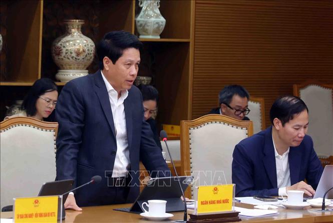 Phó Thống đốc Ngân hàng Nhà nước Việt Nam Phạm Tiến Dũng phát biểu. Ảnh: Phạm Kiên - TTXVN