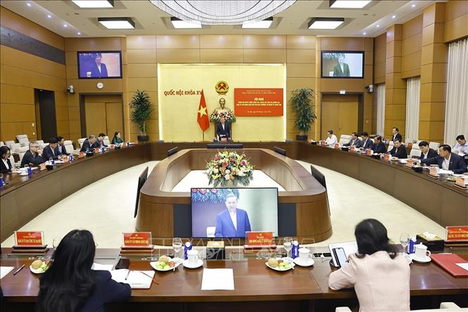 Tổng Bí thư Tô Lâm, Trưởng Đoàn kiểm tra phát biểu ý kiến. Ảnh: Doãn Tấn - TTXVN