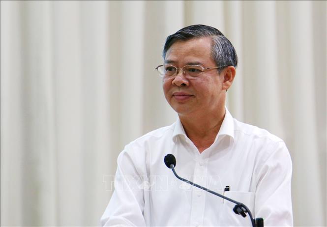 Ông Trương Cảnh Tuyên, Chủ tịch UBND thành phố Cần Thơ phát biểu tại hội nghị. Ảnh: Duy Khương – TTXVN