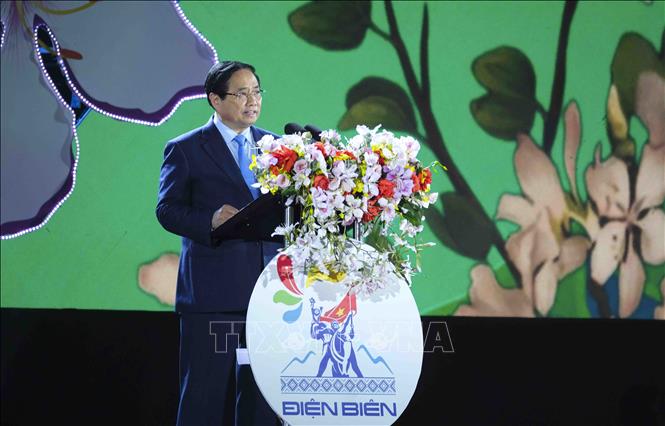 Thủ tướng Phạm Minh Chính phát biểu tại Lễ khai mạc. Ảnh: Xuân Tư - TTXVN