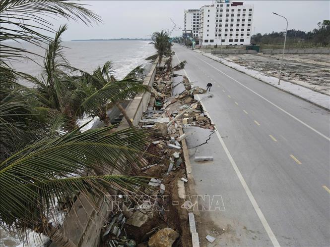 Một góc Khu du lịch biển Hải Tiến ngổn ngang khi mùa du lịch 2026 đang đến rất gần. Ảnh: Hoa Mai - TTXVN