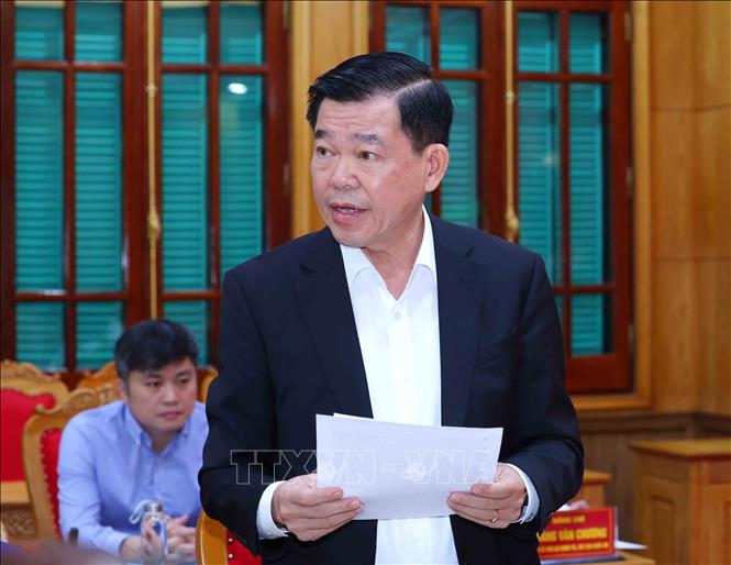 Đồng chí Nguyễn Hồng Lĩnh, Uỷ viên Trung ương Đảng, Phó Chủ nhiệm Uỷ ban Kiểm tra Trung ương, Phó Trưởng đoàn kiểm tra, giám sát phát biểu tại hội nghị. Ảnh: Phương Hoa - TTXVN
 
