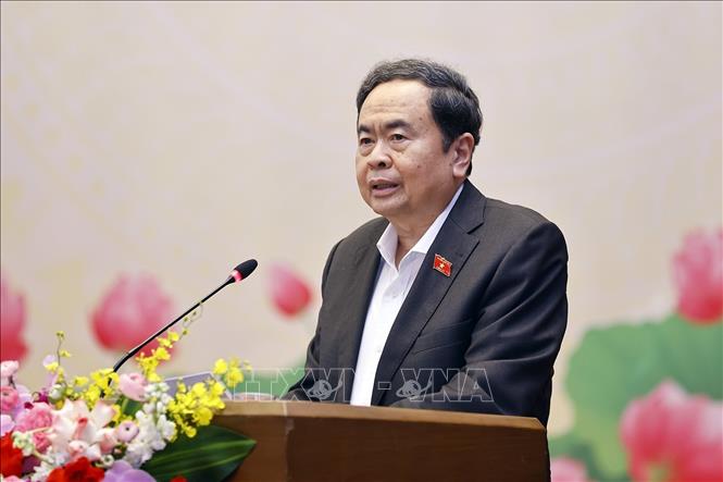 Chủ tịch Quốc hội Trần Thanh Mẫn phát biểu khai mạc Hội nghị. Ảnh: Doãn Tấn - TTXVN