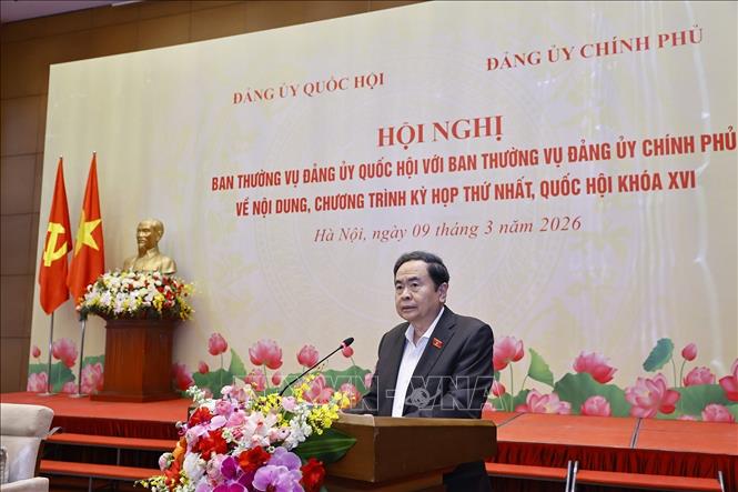 Chủ tịch Quốc hội Trần Thanh Mẫn phát biểu khai mạc Hội nghị. Ảnh: Doãn Tấn - TTXVN