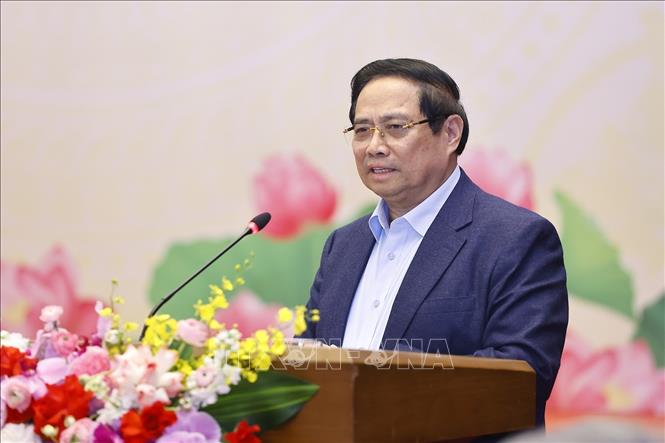 Thủ tướng Chính phủ Phạm Minh Chính phát biểu ý kiến. Ảnh: Doãn Tấn - TTXVN