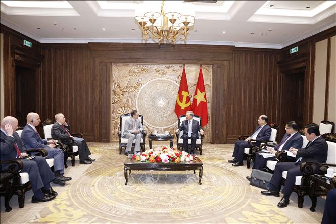 Tổng Bí thư Tô Lâm tiếp ông Scott Strazik, Chủ tịch, kiêm Tổng Giám đốc điều hành Tập đoàn GE Vernova. Ảnh: Thống Nhất – TTXVN