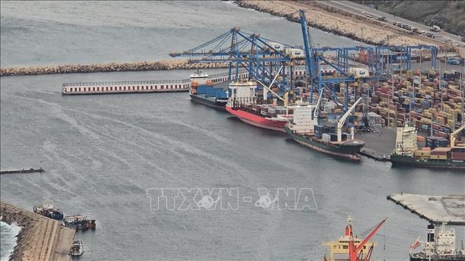 Cảng biển Oran (Algeria) - điểm đến quan trọng của hàng hóa vào Bắc Phi. Ảnh: Nguyễn An - PV  TTXVN tại Algeria