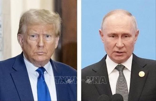 Tổng thống Mỹ Donald Trump (trái) và Tổng thống Nga Vladimir Putin. Ảnh: Kyodo/TTXVN