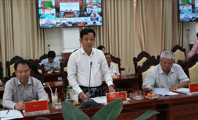 Đại biểu phát biểu tại Hội nghị. Ảnh: Lê Huy Hải - TTXVN