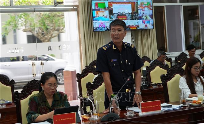 Đại biểu phát biểu tại Hội nghị. Ảnh: Lê Huy Hải - TTXVN